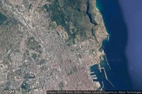 Vue aérienne de Palermo Imperatore Federico