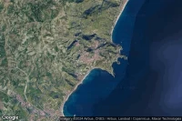 Vue aérienne de Taormina Centro