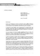 Réponse de François Bayrou