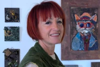 Catherine Roche-Brunschwig dans son atelier-boutique de Bagnères-de-Bigorre Catherine Roche-Brunschwig dans son atelier-boutique de Bagnères-de-Bigorre
